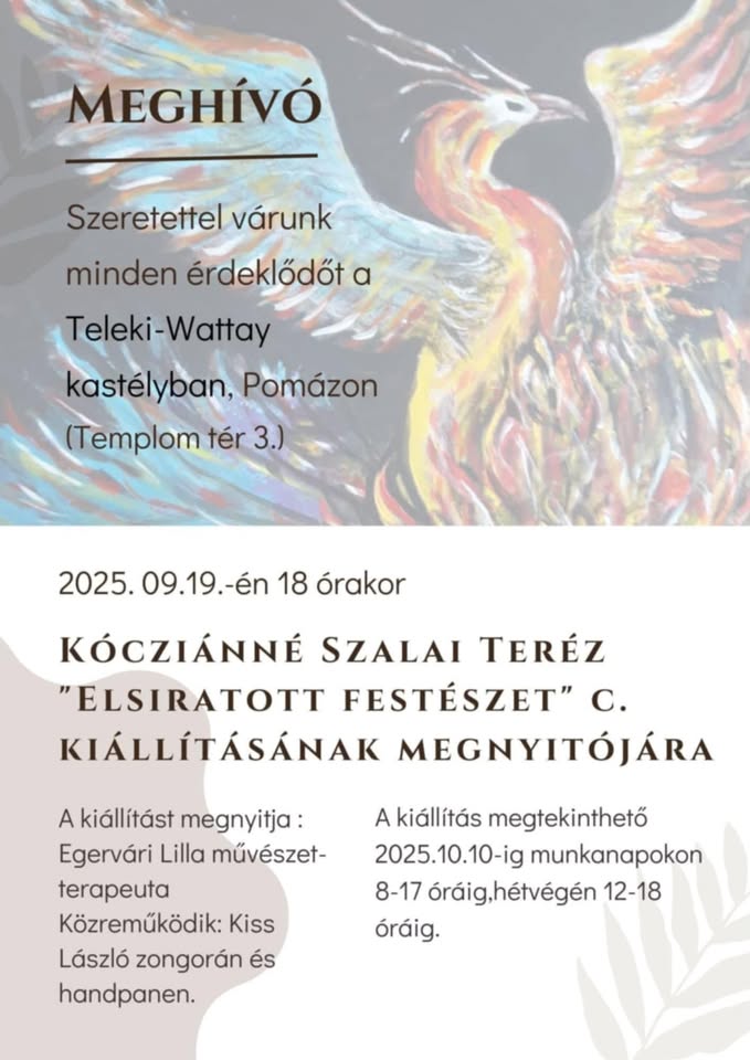 Elsiratott festészet - Kócziánné Szalai Teréz kiállítása 1